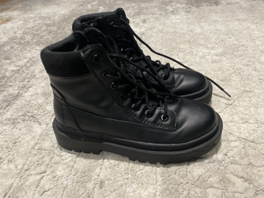 Botas Pretas Cordones Zara 34