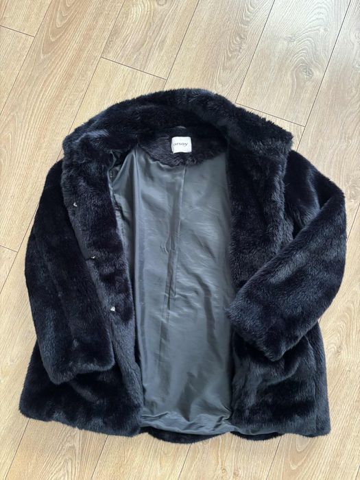 Kurtka płaszcz sztuczne futro L/40