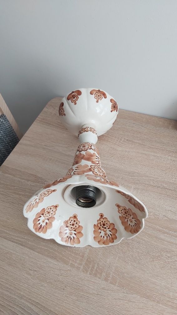 Lampa Fajans Włocławek porcelana stara