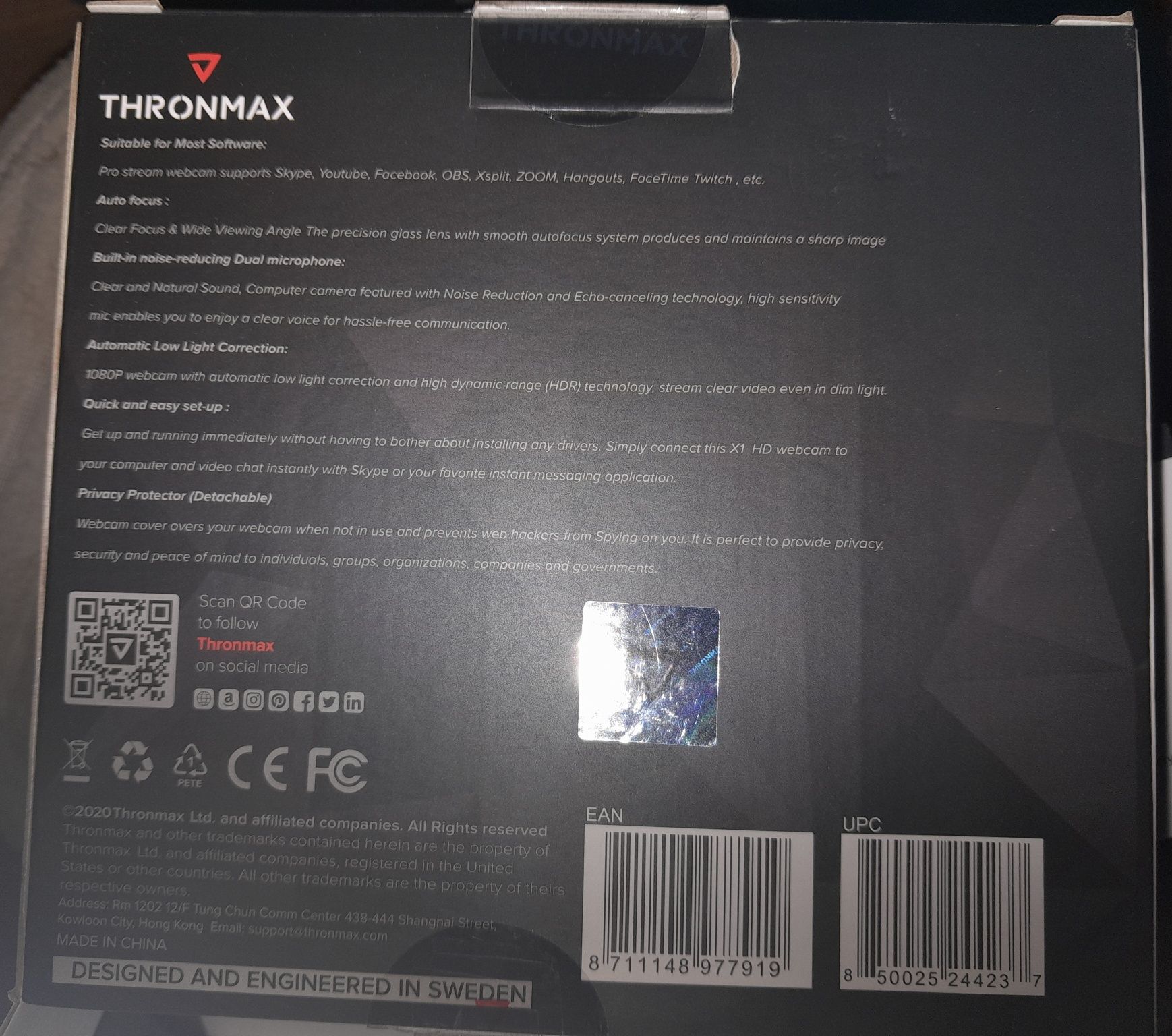 Kamera thronmax + stojak