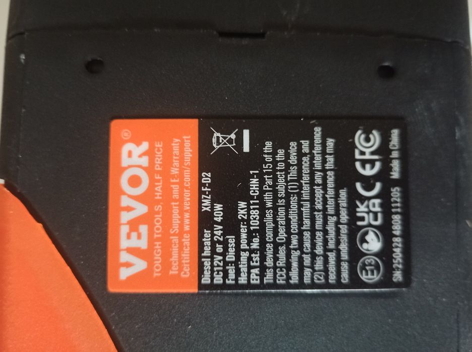 Ogrzewanie postojowe Chinwasto Webasto 2kW 12V-24V VEVOR Garaż Bus VAN