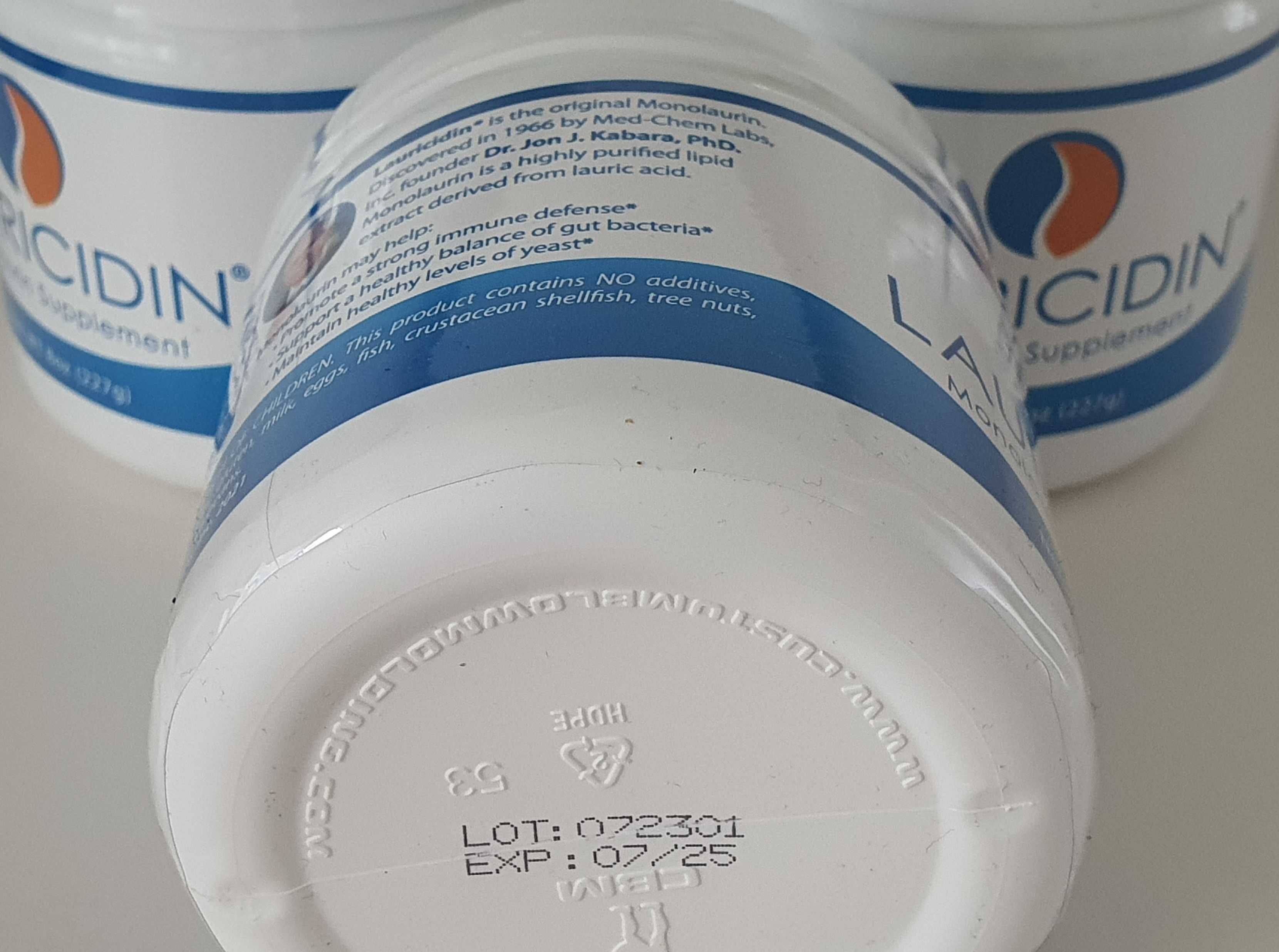 Oryginalny USA LAURICIDIN monolauryna monolaurin antybakter antywirus