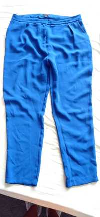 Materiałowe spodnie niebieskie