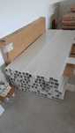 Postes quadrados de alumínio branco 205x6x6 cm