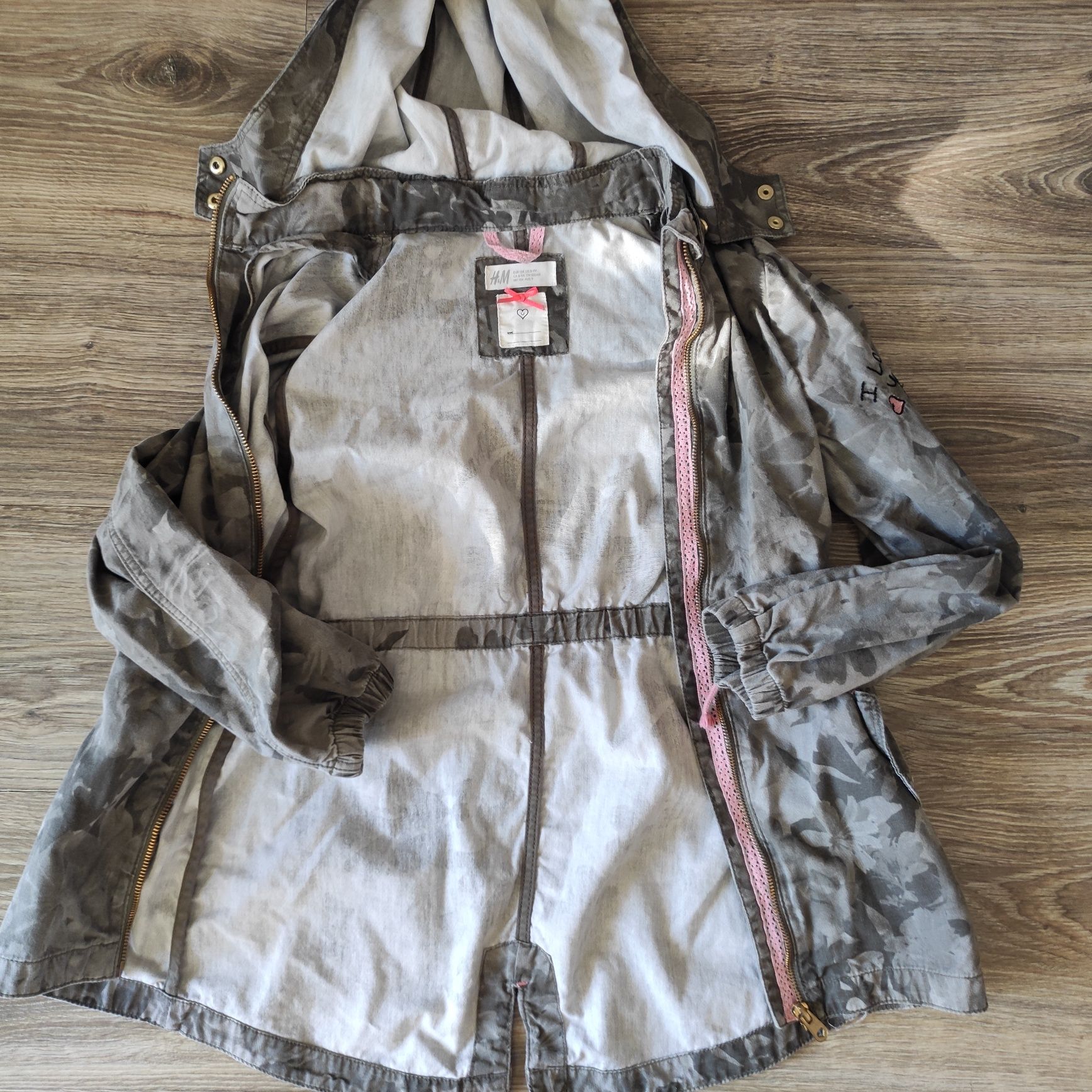 Parka płaszcz dla dziewczynki H&M 134 cm