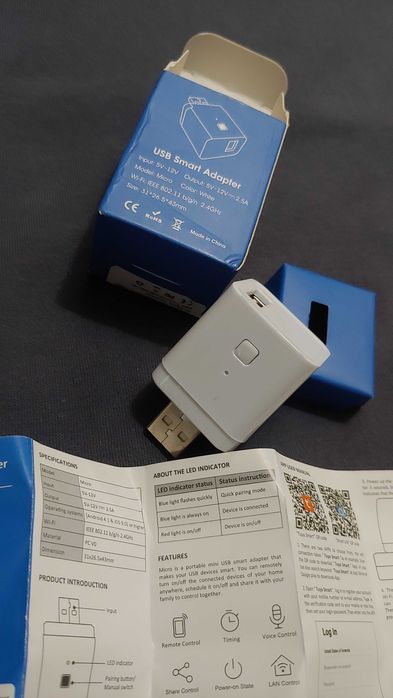 Умная зарядка 5v -12v 2,5A Smart Life управление приложением новая