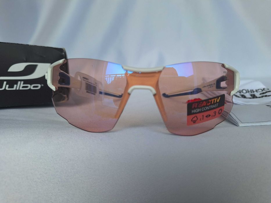 Okulary Sportowe Julbo Aerolite Reactiv Performance Blanc Bleu S1-3