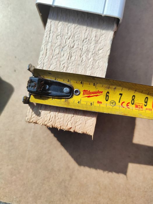 Słupek  ogrodzeniowy aluminiowy  70x70x2700mm. ANODOWANY, panelowy