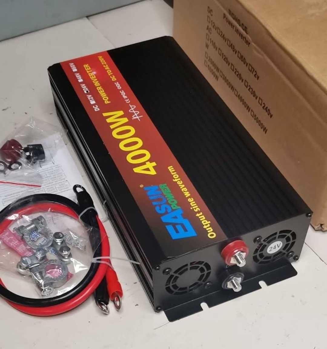 Inversor Onda Pura 24v ou 12v para 220v Novo 4000w Easun