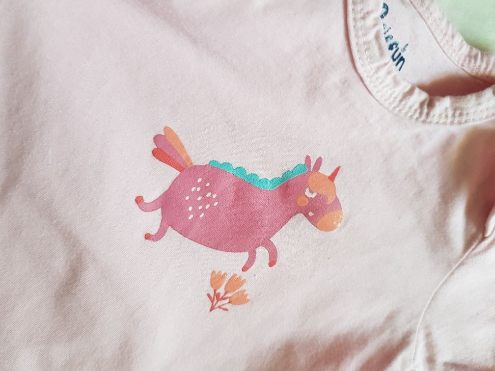 2pak body unicorn letnie na lato elefun 80 86 różowe kolorowe