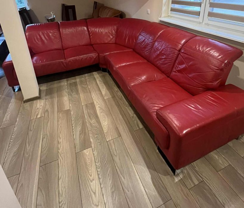 Kanapa narożna skórzana