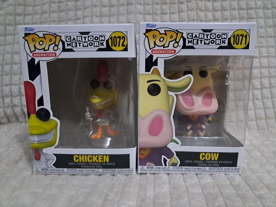 Funko pop Cow 1071 I Chicken 1072 Cartoon Network zestaw