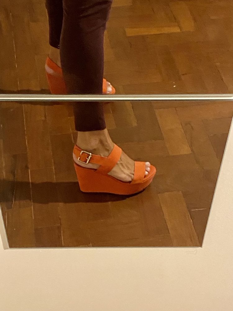 Sandalias de camurça laranja - Zylian