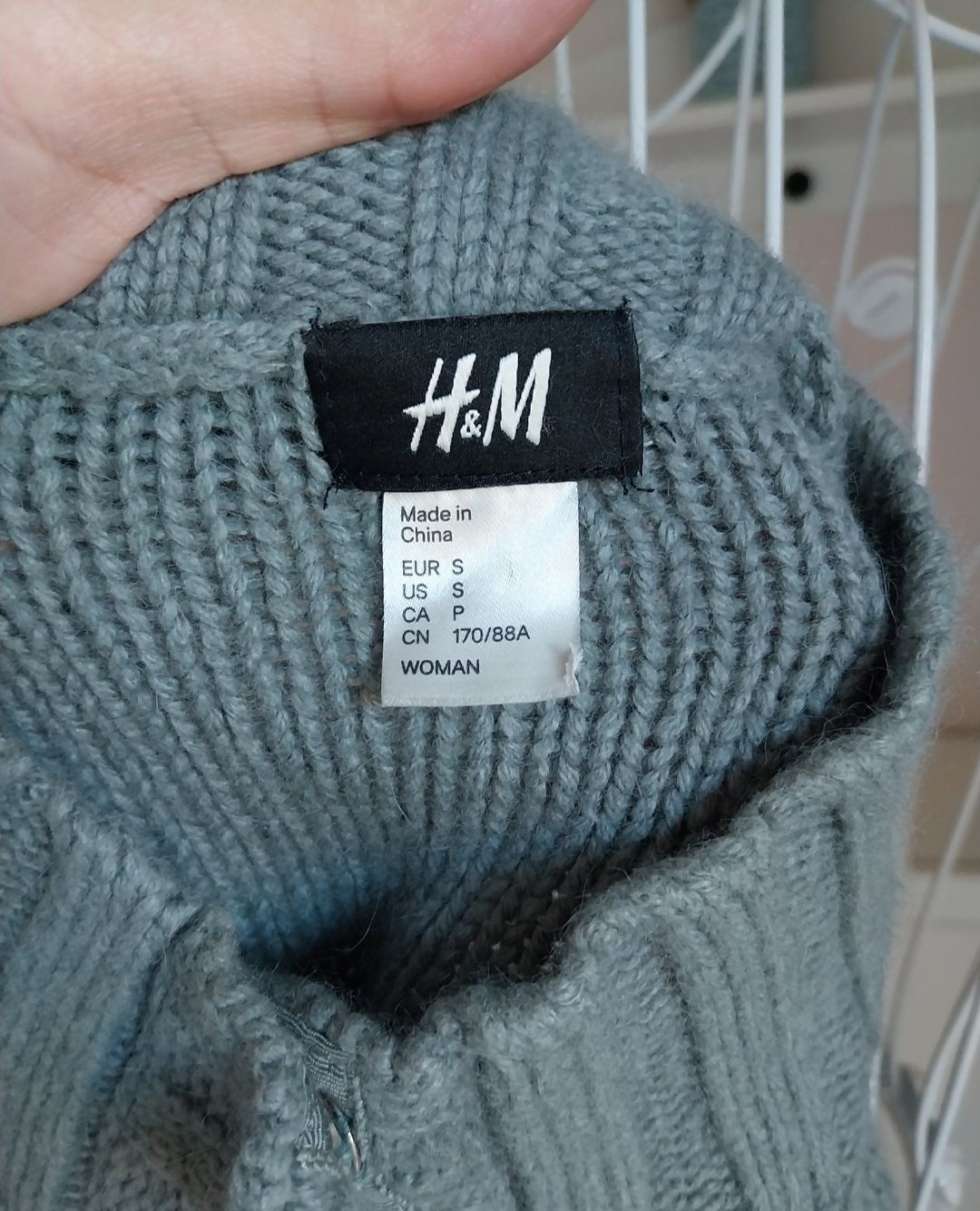 Cardigan H&M, lã, algodão, angora, Tamanho S, muito bom estado