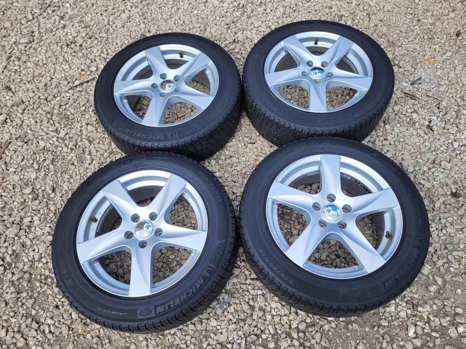 Felgi 5x112 komplet 17 cali ET35 Opony zimowe Michelin 225/55/17
