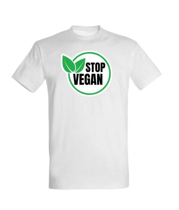 Koszulka stop vegan biała/czarna