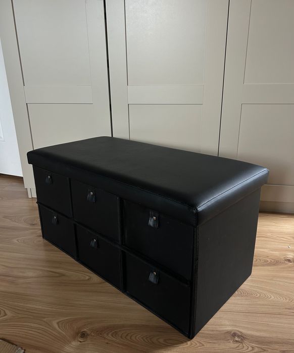 Pufa siedzisko z 6 szufladami