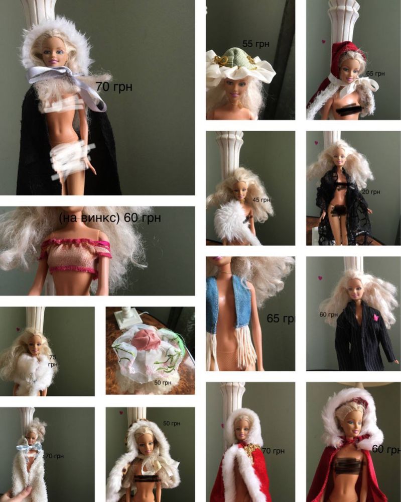 Платье для кукол барби barbie хэндмейд сукні та аксесуари