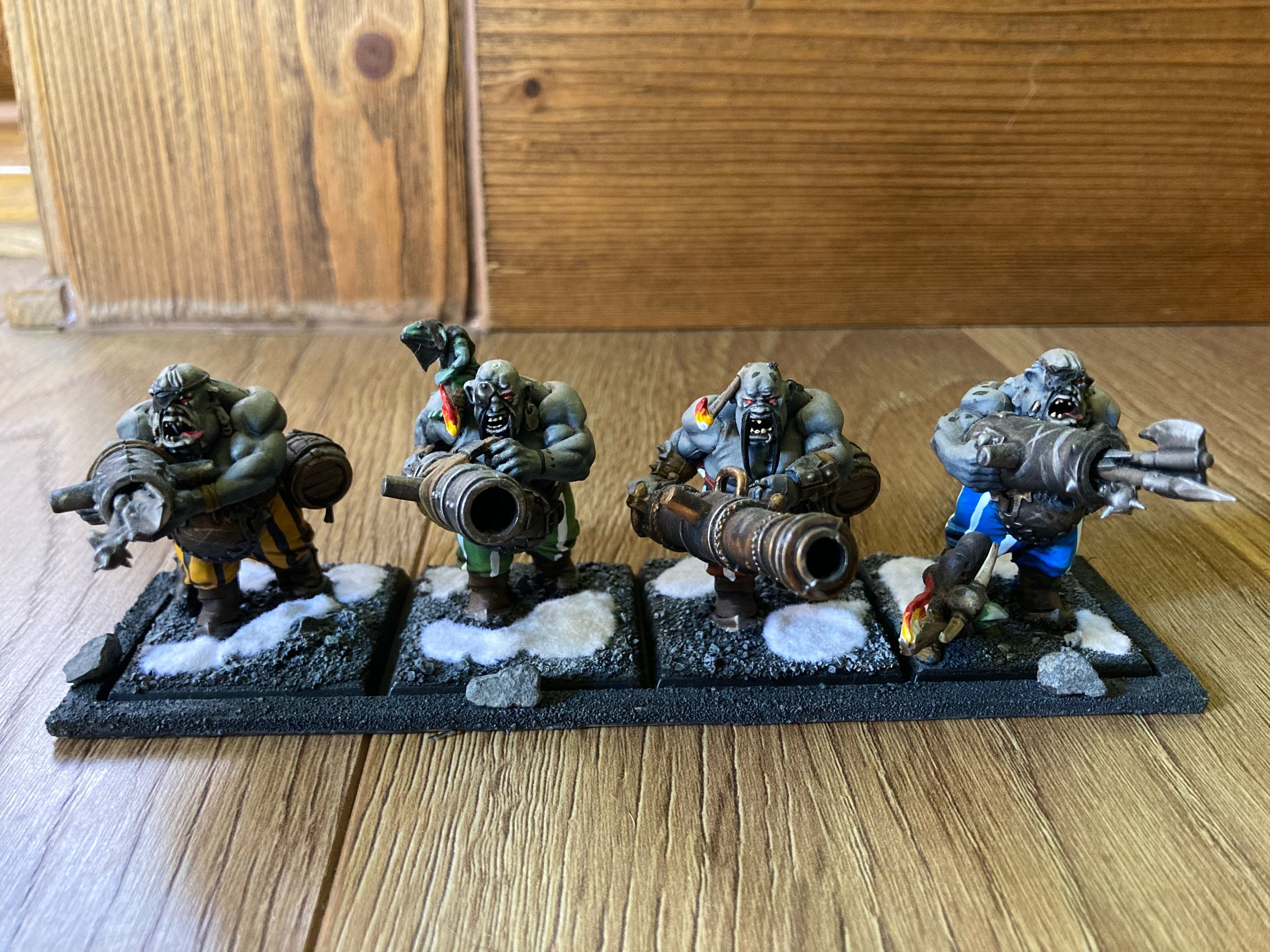 Warhammer Ogre Kingdoms Leadbelchers x4 Pomalowane nr 2!