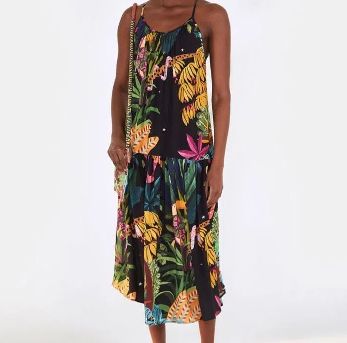 Сарафан з тропічним принтом