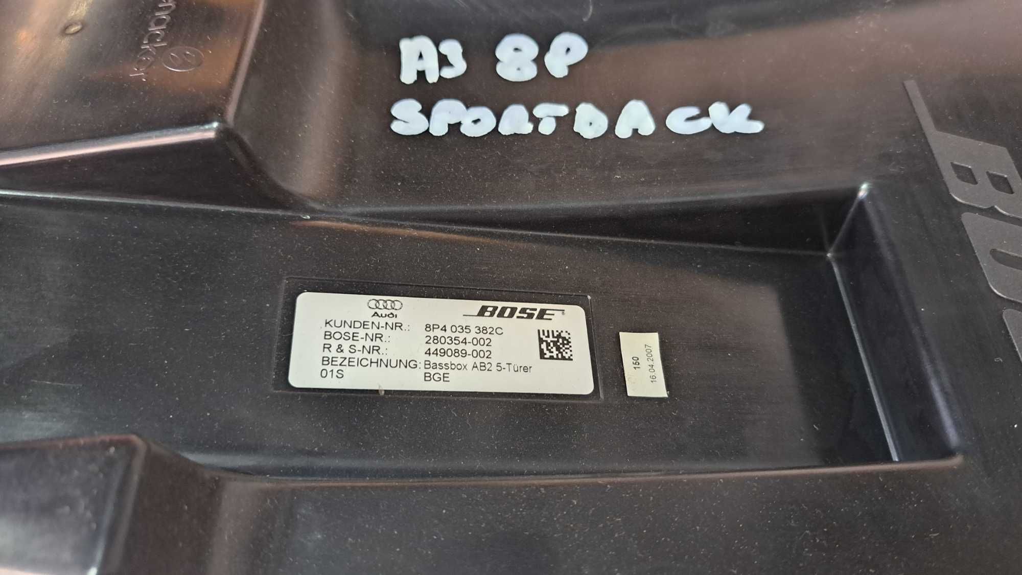 Tuba subwoofer Audi A3 8P BOSE -382C