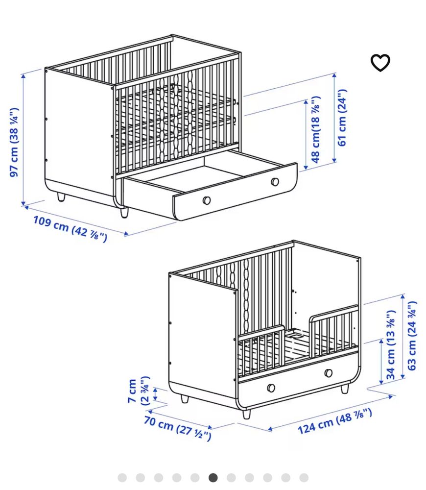 Nowe łóżeczko ikea