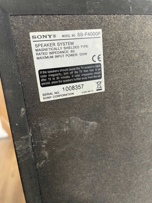 Zestaw audio sony kino domowe kolumny subwoofer amplituner
