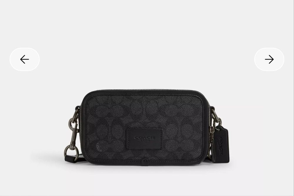 Сумка чоловіча COACH Wyatt Crossbody Bag In Signature Canvas Black