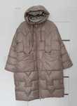 Kurtka puchowa S-XXL Płaszcz pikowany Oversize Plus Size Taupe