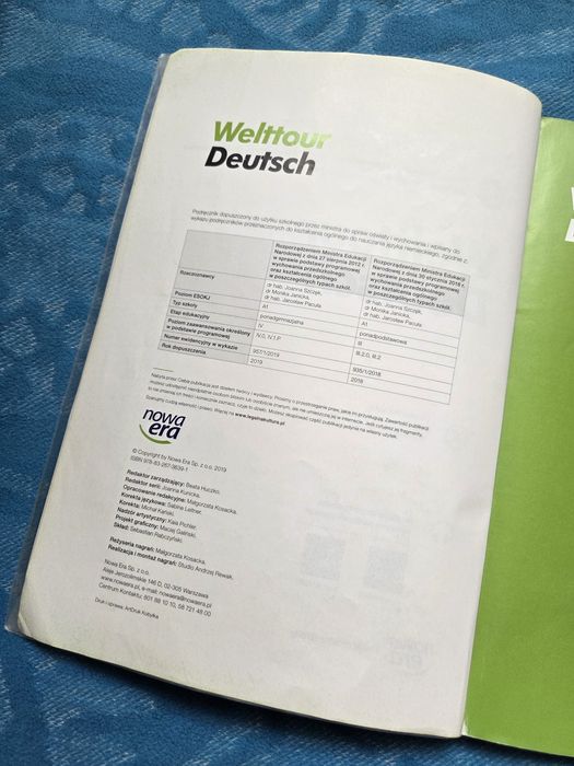 Welttour Deutsch 1 podręcznik Nowa Era