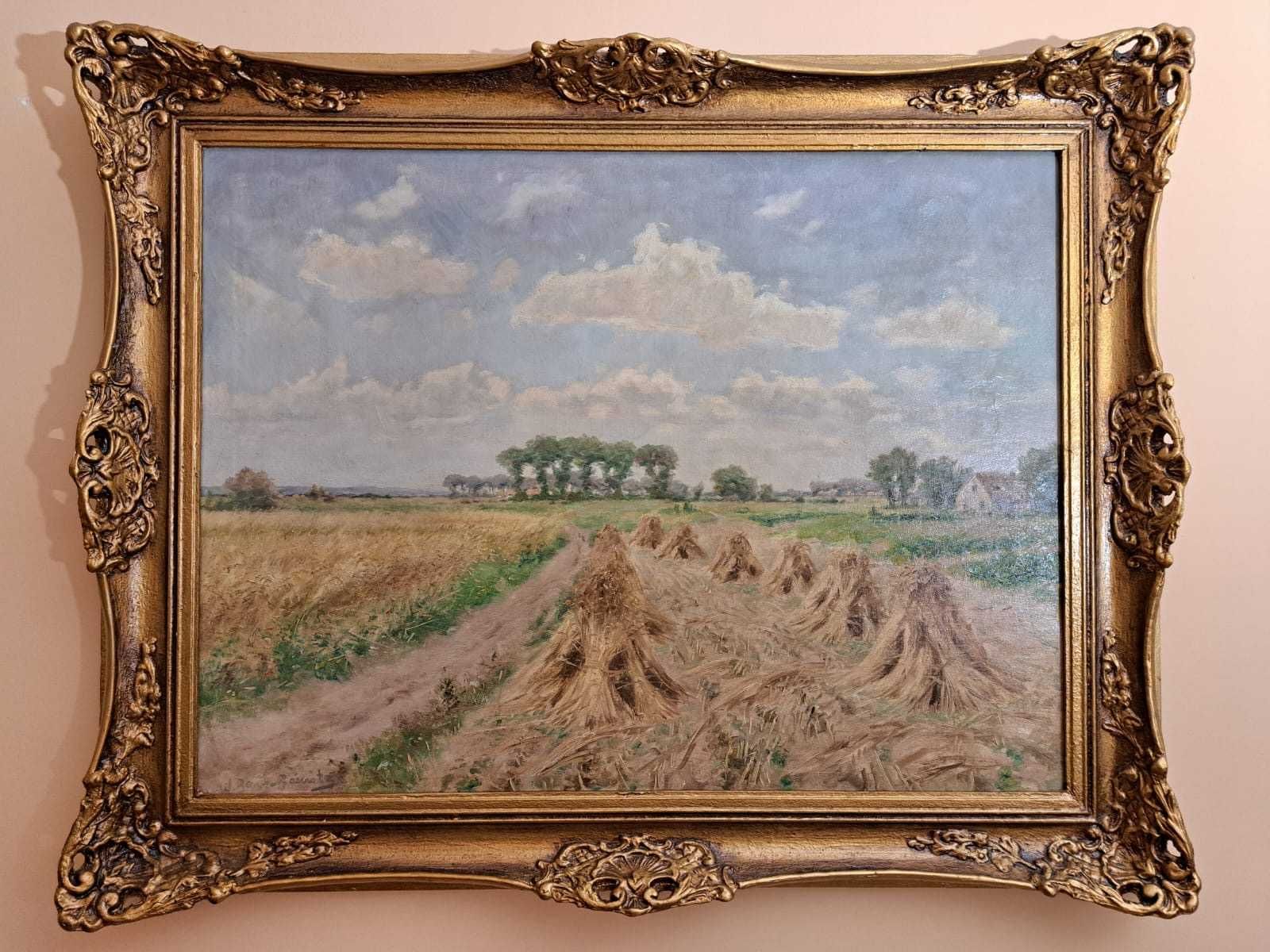 Piękny stary obraz – Żniwny Pejzaż – Willy Benz-Baenitz