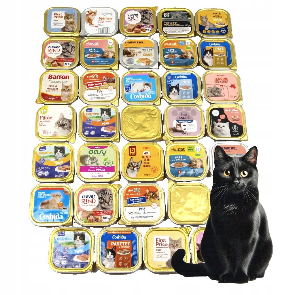 Karma mokra dla kota paszteciki największy mix 102szt x 100g