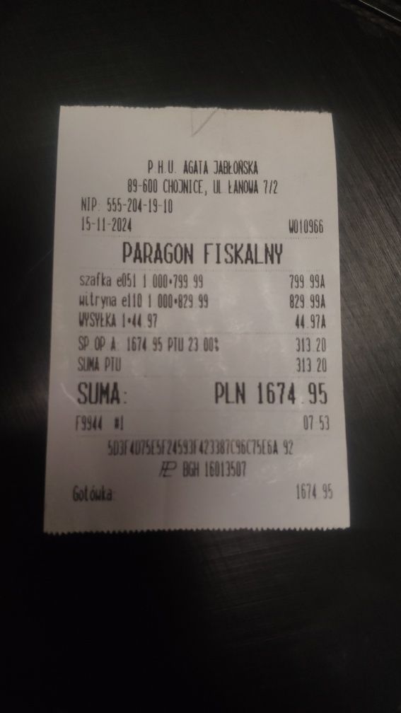 Witryna do salonu