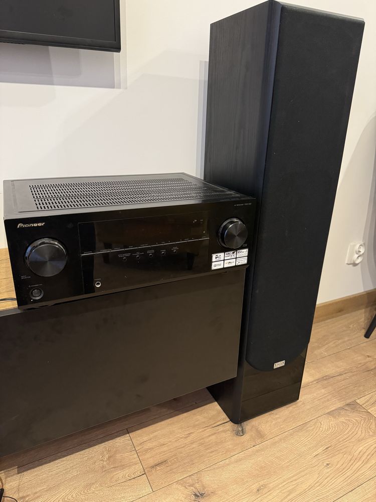 Zestaw amplituner PIONEER VSX-322-K + 2x kolumna TAGA HARMONY TAV-606F