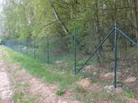 Siatka ogrodzeniowa komplet ogrodzenie z siatki ocynk + pcv płot