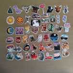 Lotes 50 Stickers Autocolantes Flores Animais