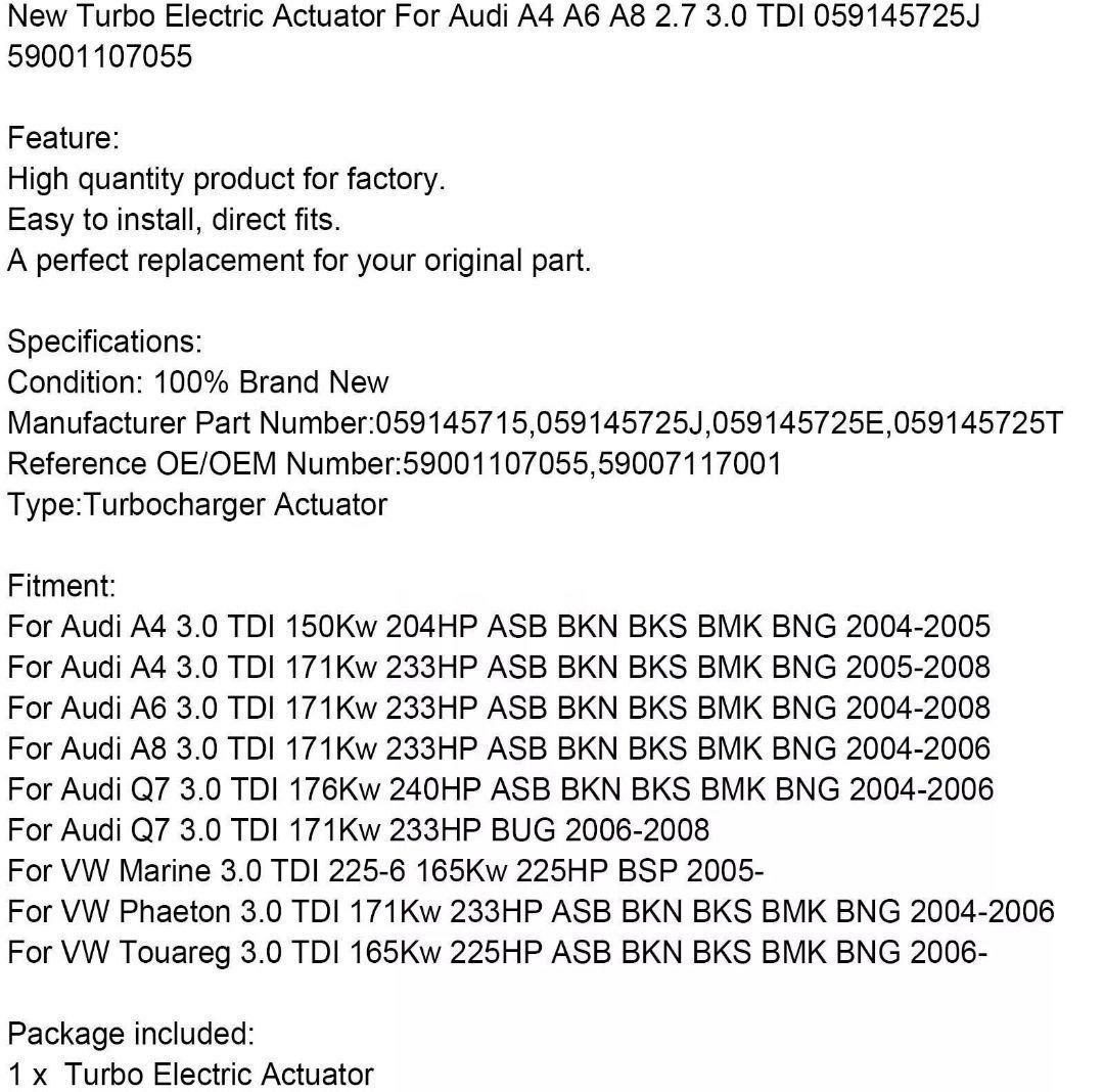 Новий!! актуатор турбіни Audi A4,A6,A8,Q7/Touareg/Phaeton/ 3.0TDI