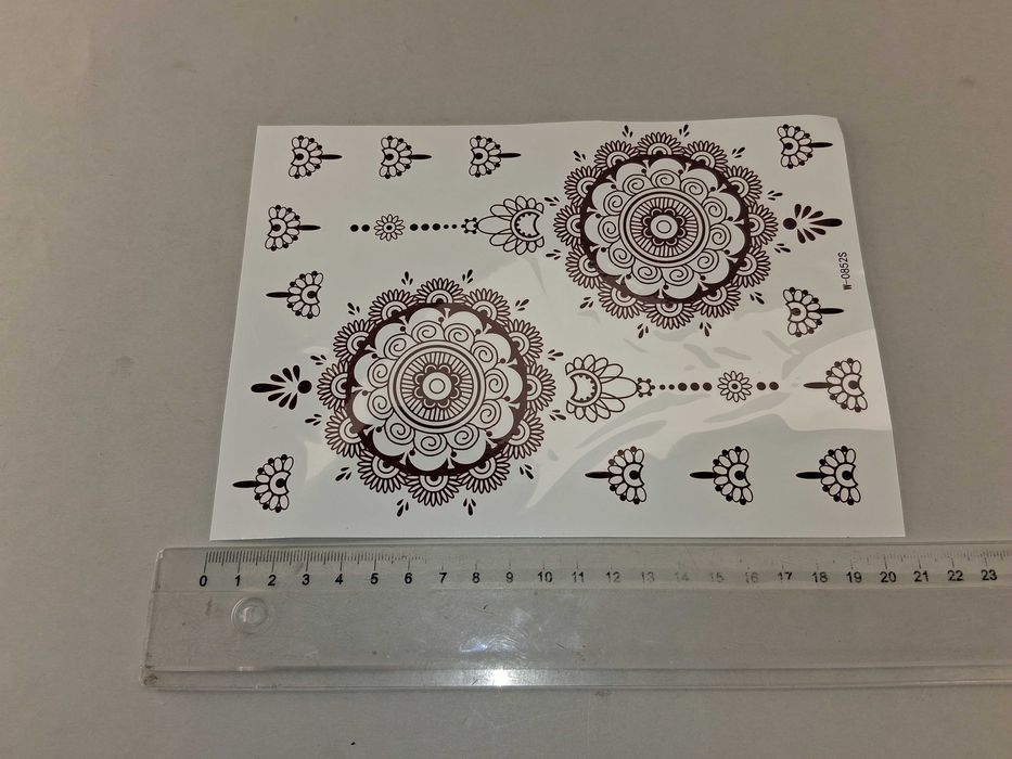 N218 Zestaw Zmywalne Tatuaże Tymczasowe Henna Mandala Dla Dzieci Nowe