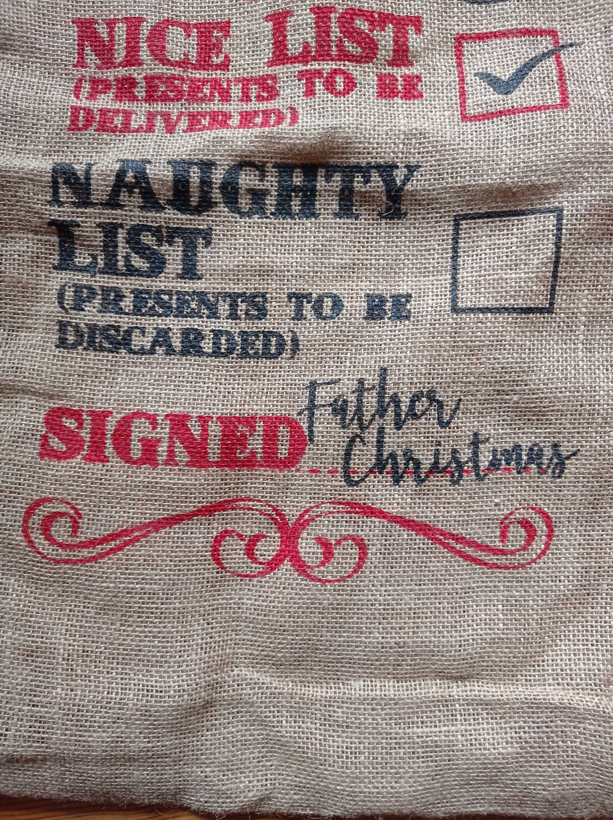 Worek z juty Nie List SIGNED nowy
