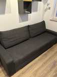 Kanapa GRÄVLIKEN sofa 3-osobowa, rozkładana, ciemnoszara
