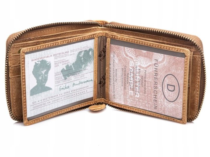 skórzany mały praktyczny męski portfel marki wild