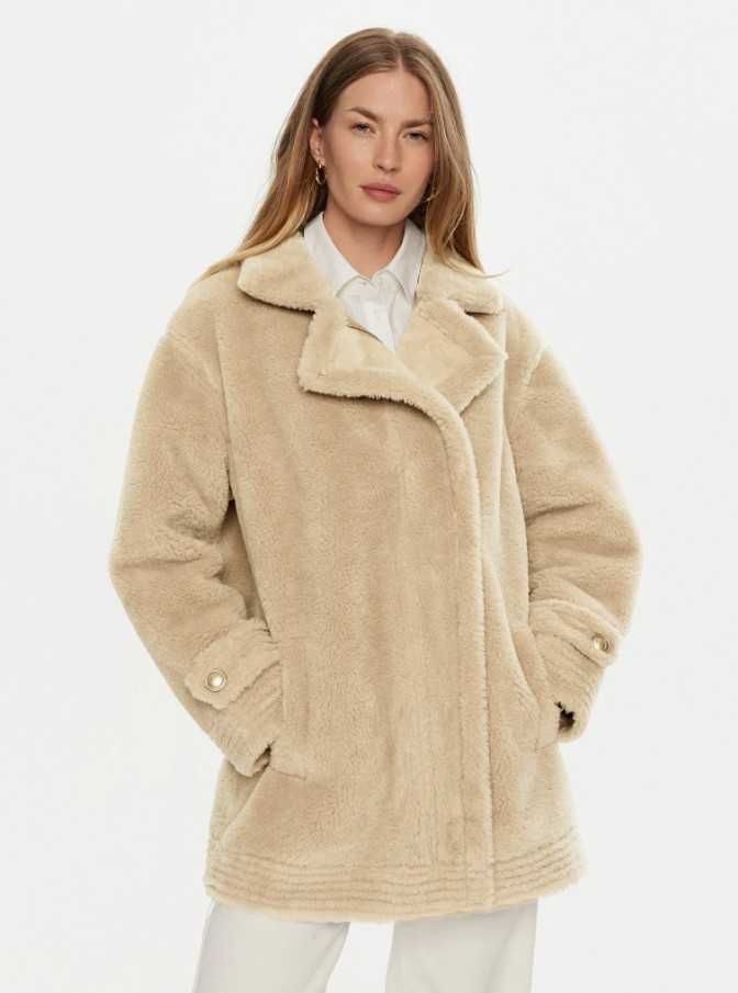Елітна Куртка жіноча Guess Світла Шерпа Пальто Elisabetta шубка