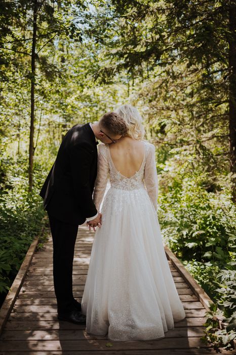 Suknia ślubna "Gloria" z długim rękawem Warszawa