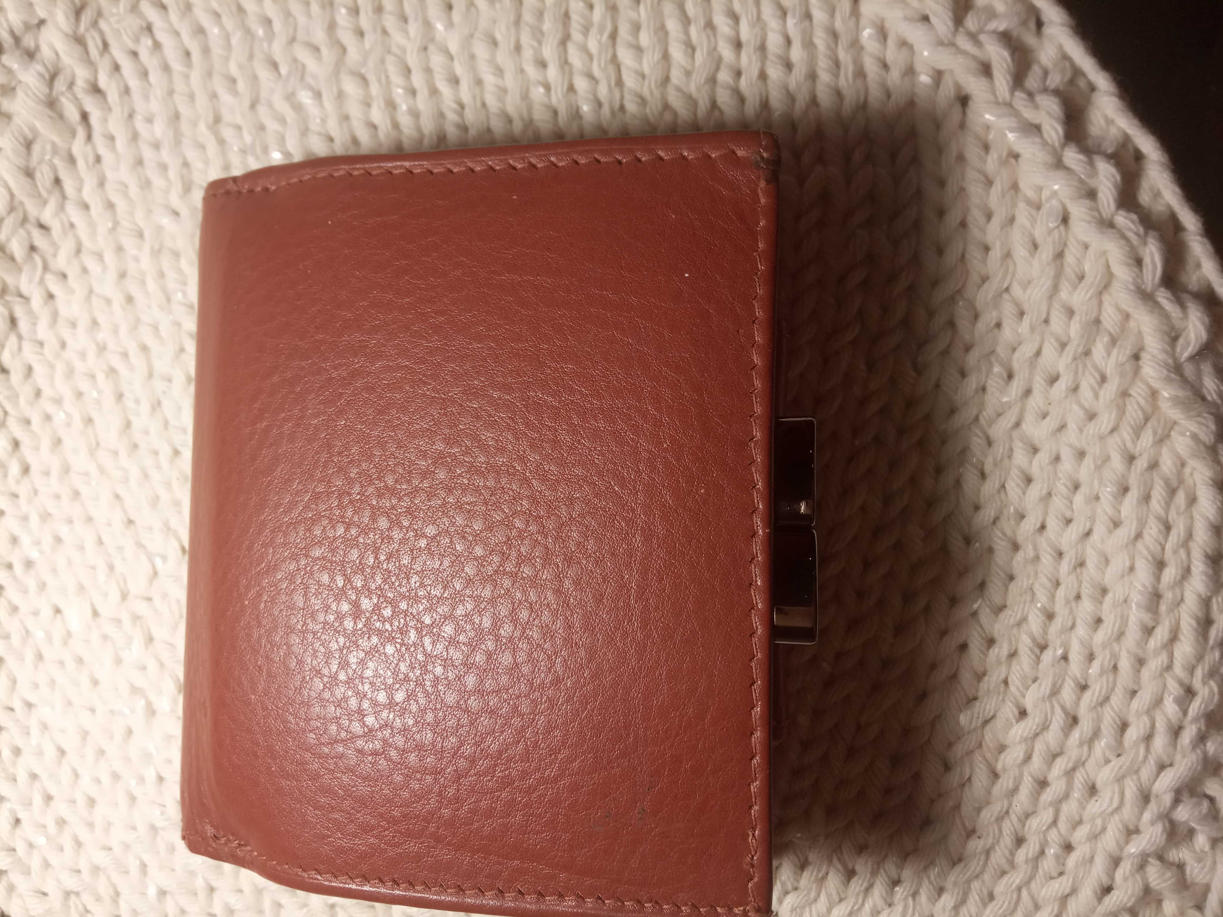 Nowy portfel skórzany damski mały, portmonetka