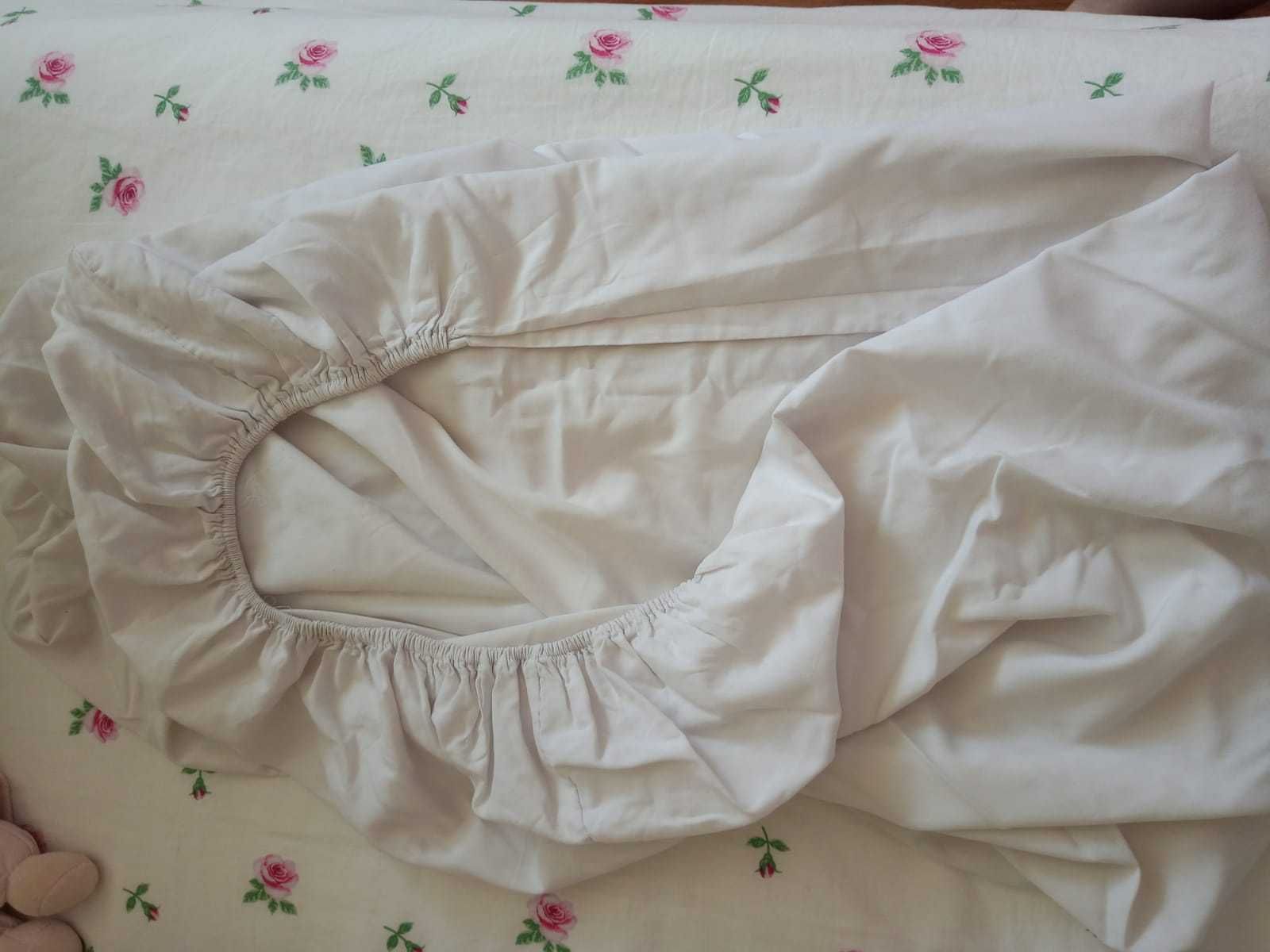 Lençol de cama de bebé com elástico para cama de grades