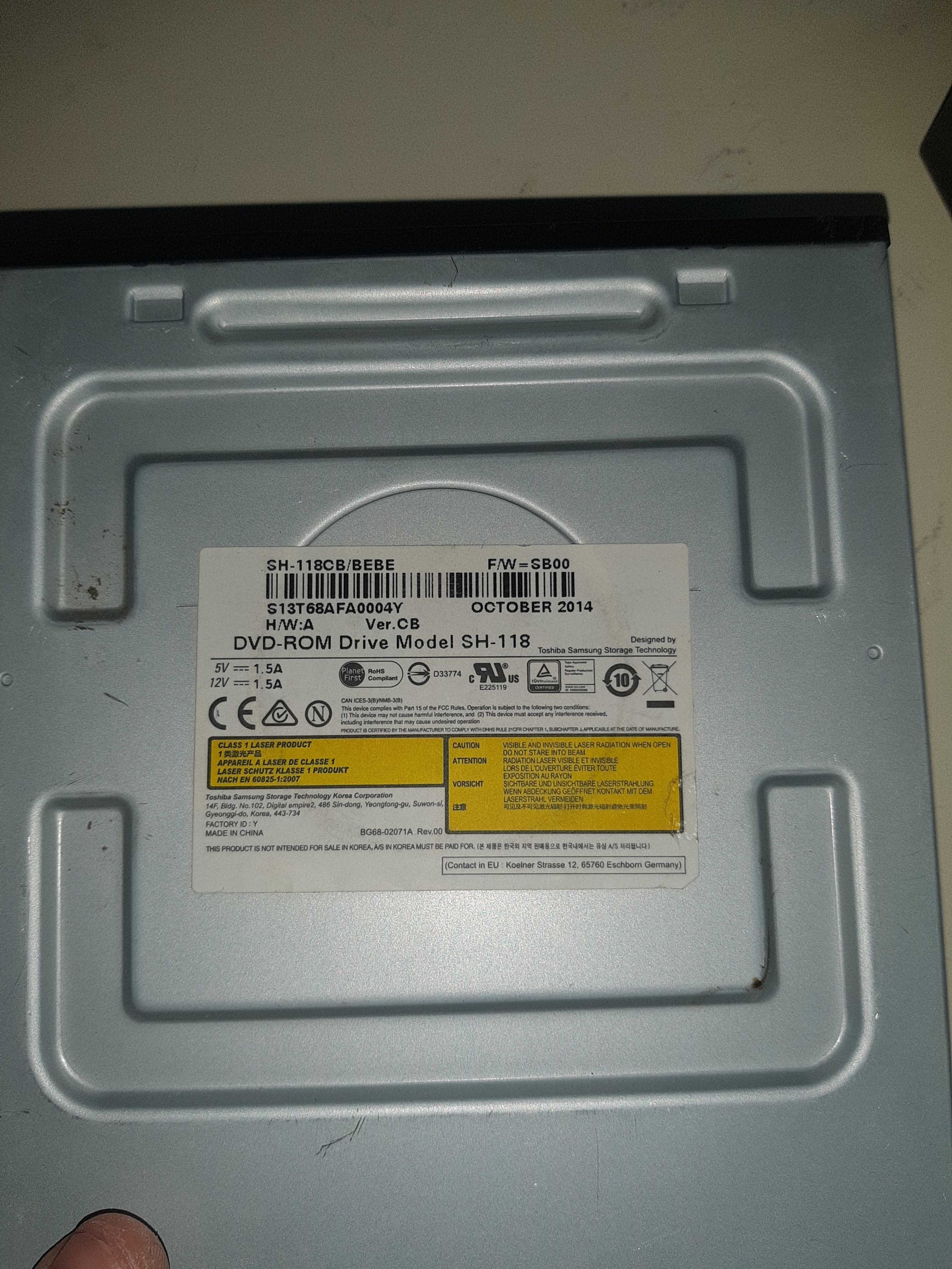 Оптический привод LG (SATA, GH22NS50, DVD-RW, Black)  Toshiba SH118