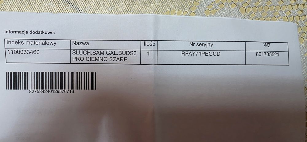 Samsung Galaxy Buds3pro, oryginał,  z etui , ładowarką 25W i brelokiem