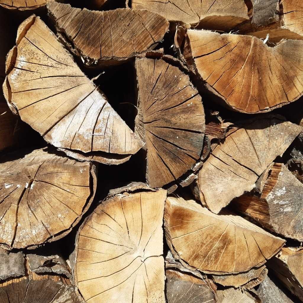 Drewno kominkowe zdrowe kawałki cięte łupane