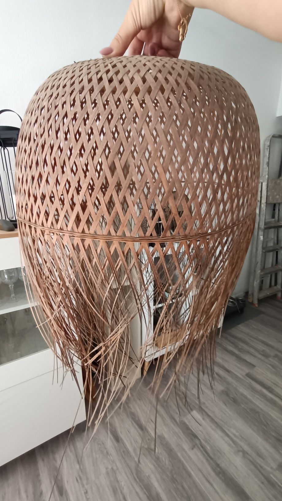3 Abajures em rattan