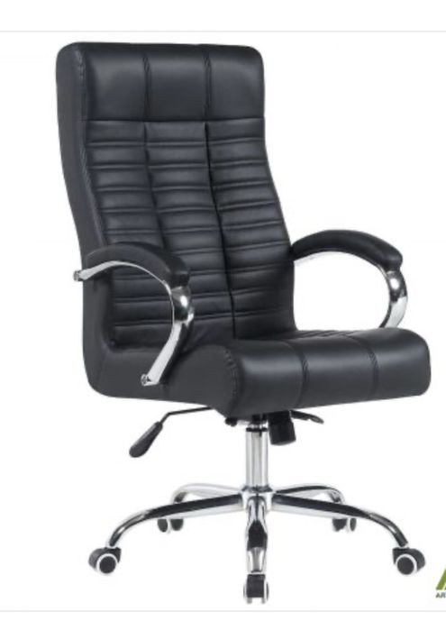 Крісло керівника Atlantis, механізм Anifix, шкірозамінник чорний 20шт